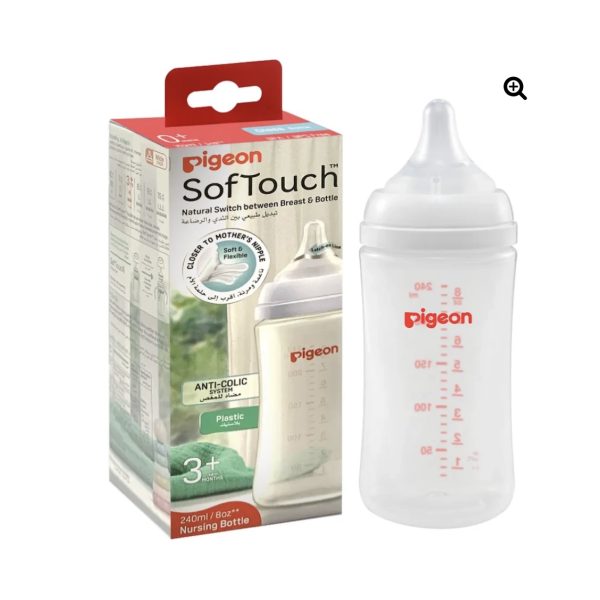 بيجون - رضاعة سوفت تاتش بعنق عريض - 240 ملي